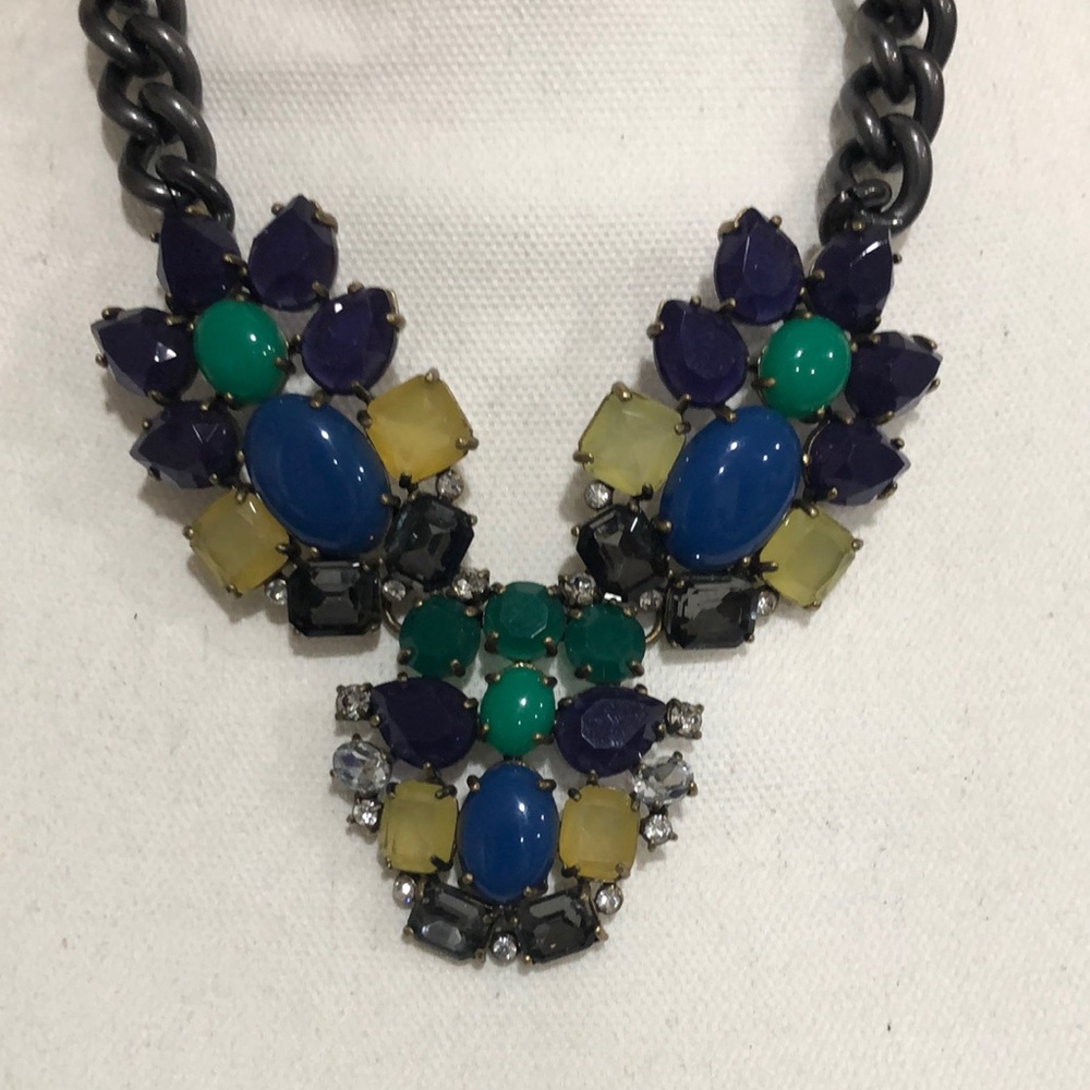 Stella & Dot Peacock Statement Necklace with Intricate Design - Picture 2 of 6